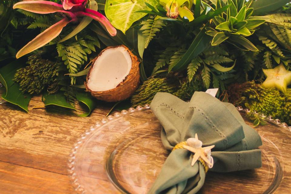 Detalhes da mesa de familia