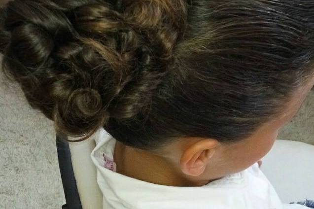 Penteado coque daminha