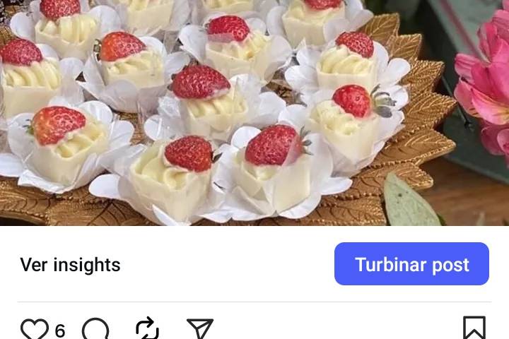 Caixinha de morango com ninho