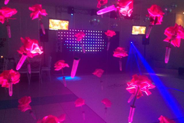 Plasma e cortina de led grafic