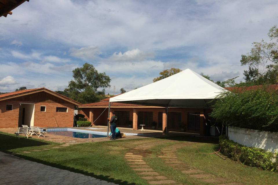 Tenda piramidal 8x8 branca