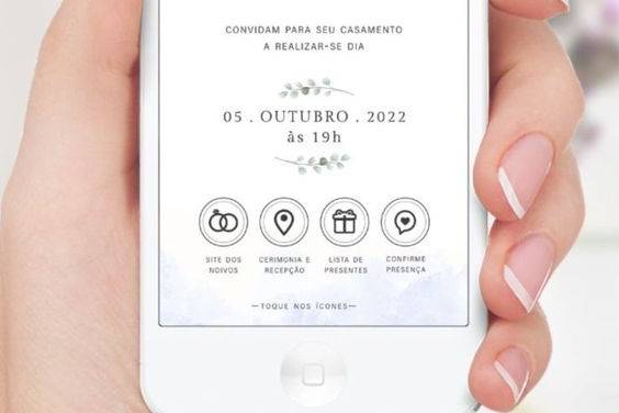 Convite digital de casamento