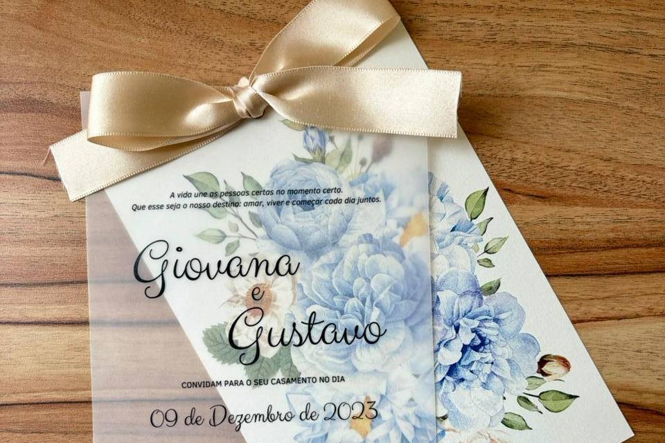 Convite Romântico Floral