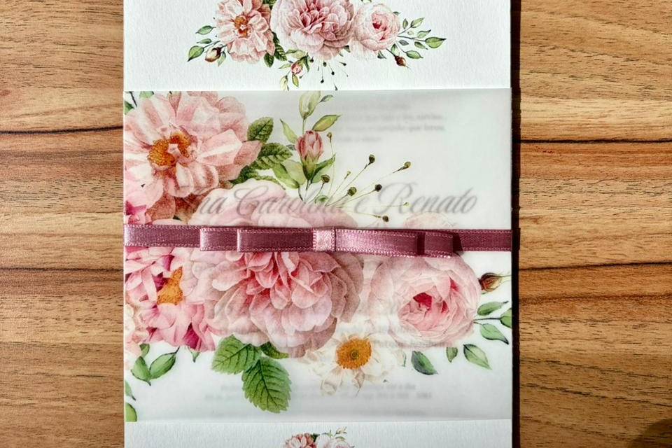 Convite Floral Romântico