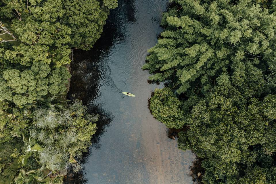 Rio Ipiranga no jardim