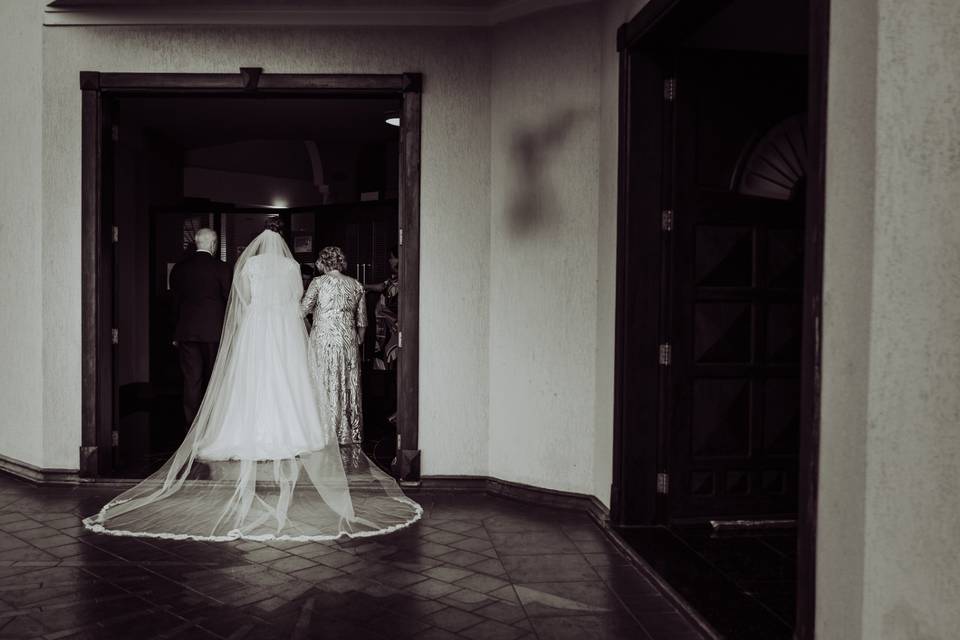 A entrada da noiva