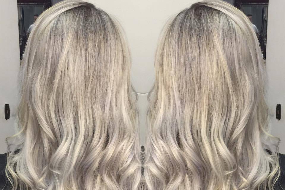 Mechas texanas platinadas