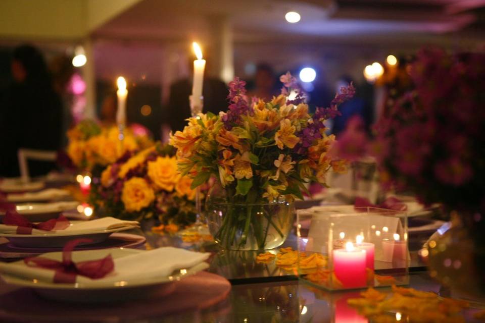 Decoração mesas de banquete