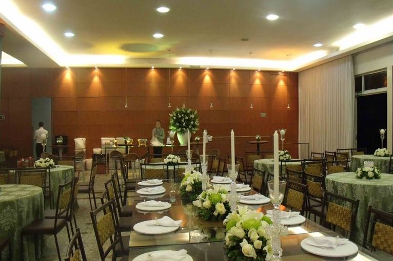 Salão de casamento decorado