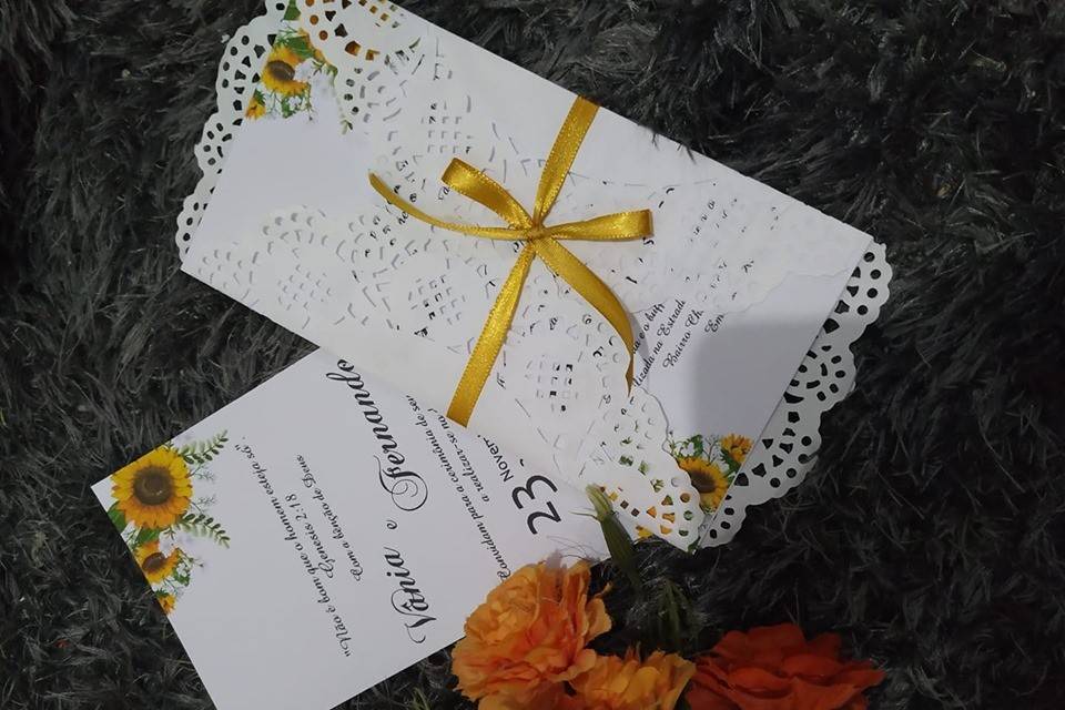 Convite Floral Girassol