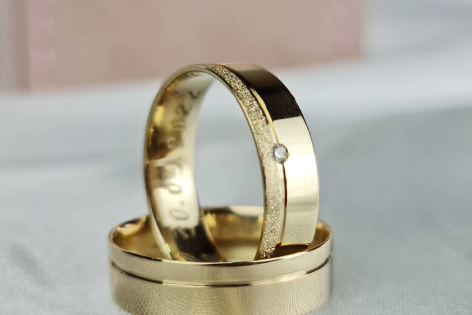 Alianças casamento ouro 18k