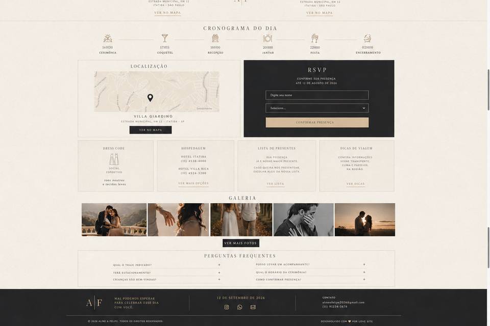 Site de Casamento Completo