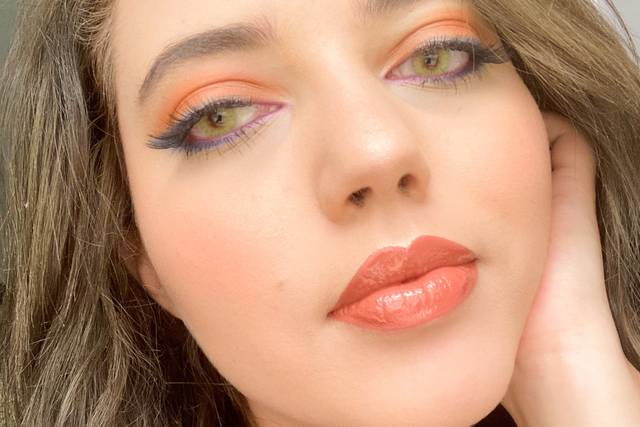 Foxy Eyes azul com laranja