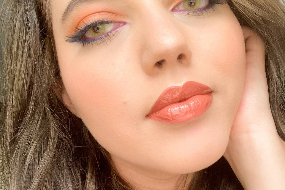 Foxy Eyes azul com laranja