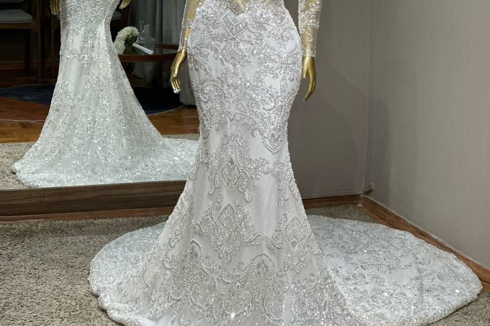 Vestido bordado turco