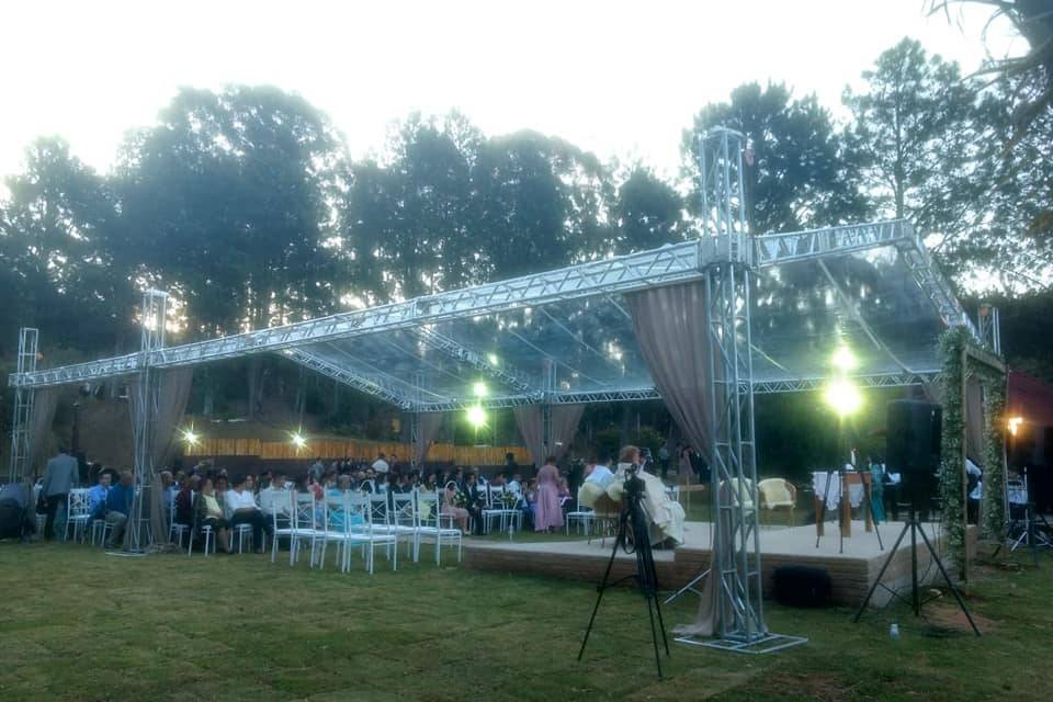 Tenda pergolado mesa doces