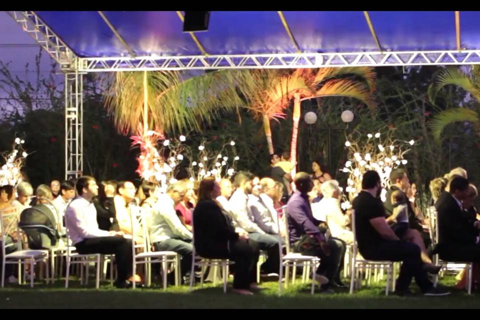 União do casamento na tenda