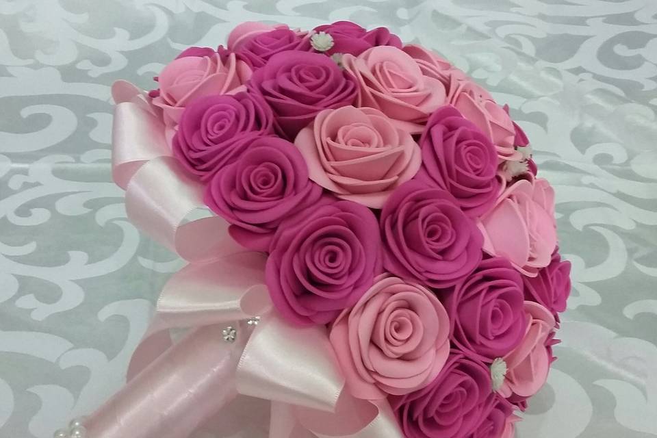 Buquê noiva pink e rosa
