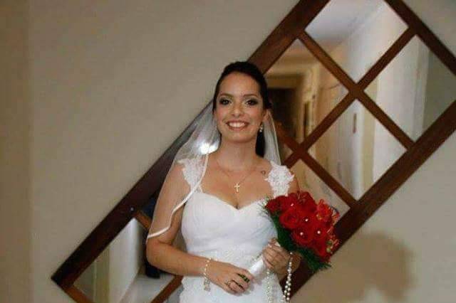 Belíssima noiva Paula Meleiros