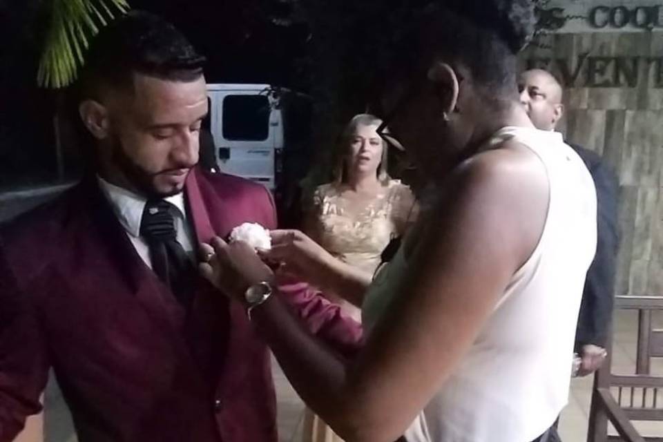 Momento pré cerimonia com noiv
