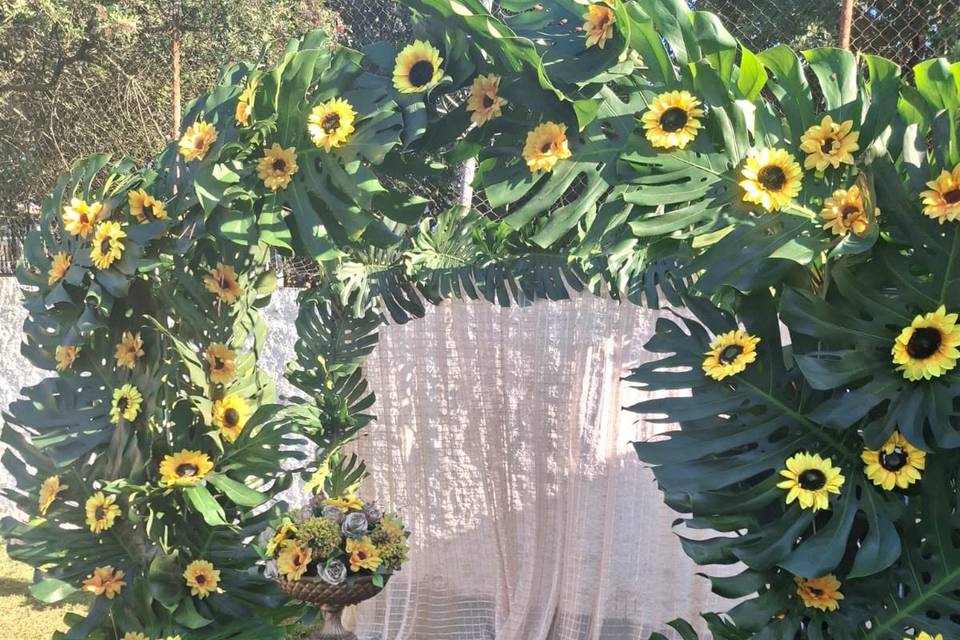 Arco cerimonia no campo
