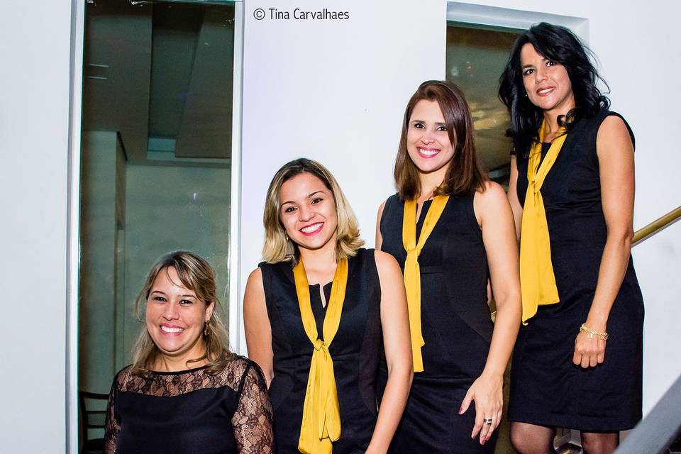 Sorriso no rosto da equipe!