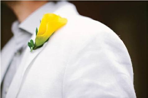 Detalhe floral noivo