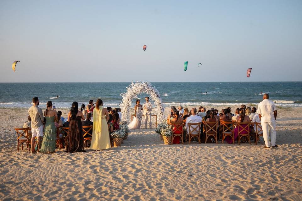 Casamento na praia de Cumbuco