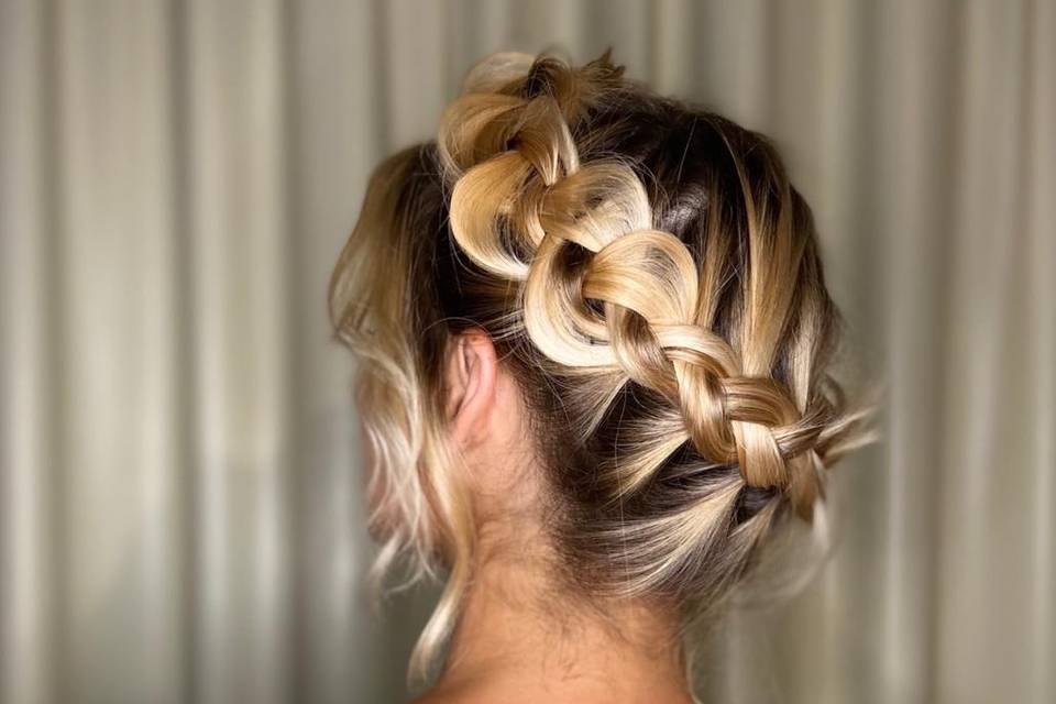 Penteado Coroa trança