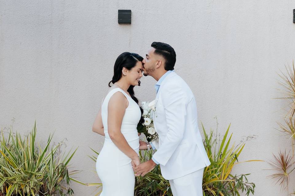 Just married.