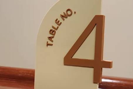 Número de mesa personalizavel