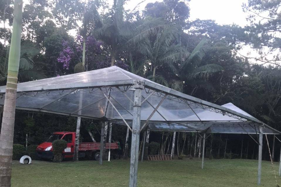 Cobertura construída cristal