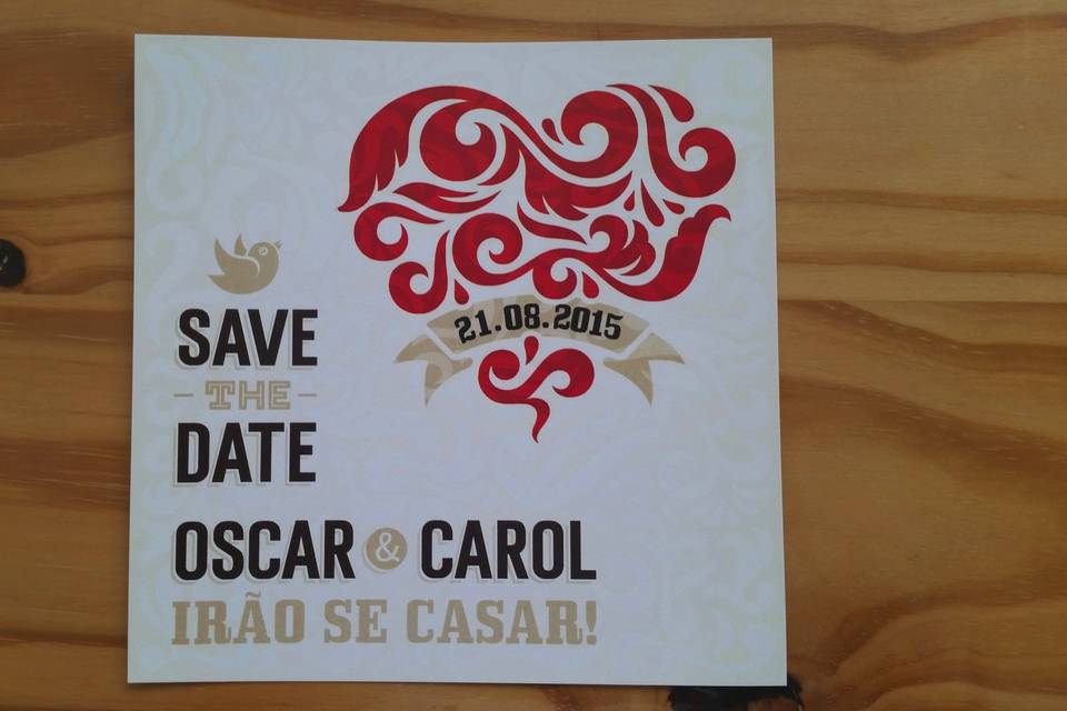 Save The Date Coração