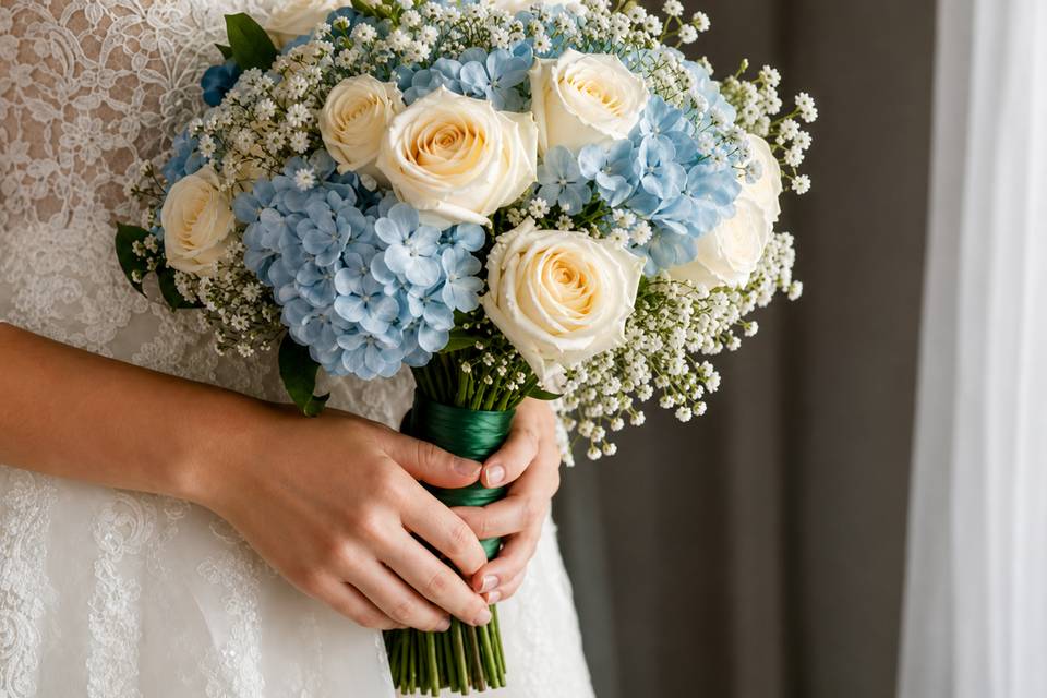 Buquê de Noiva Céu de Rosas