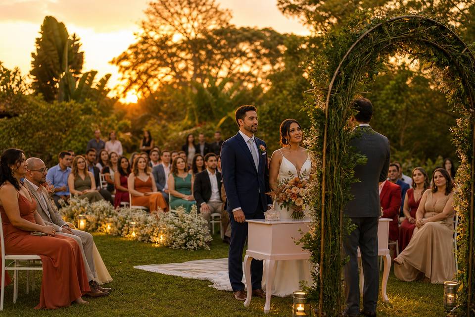 Casamento ao ar livre
