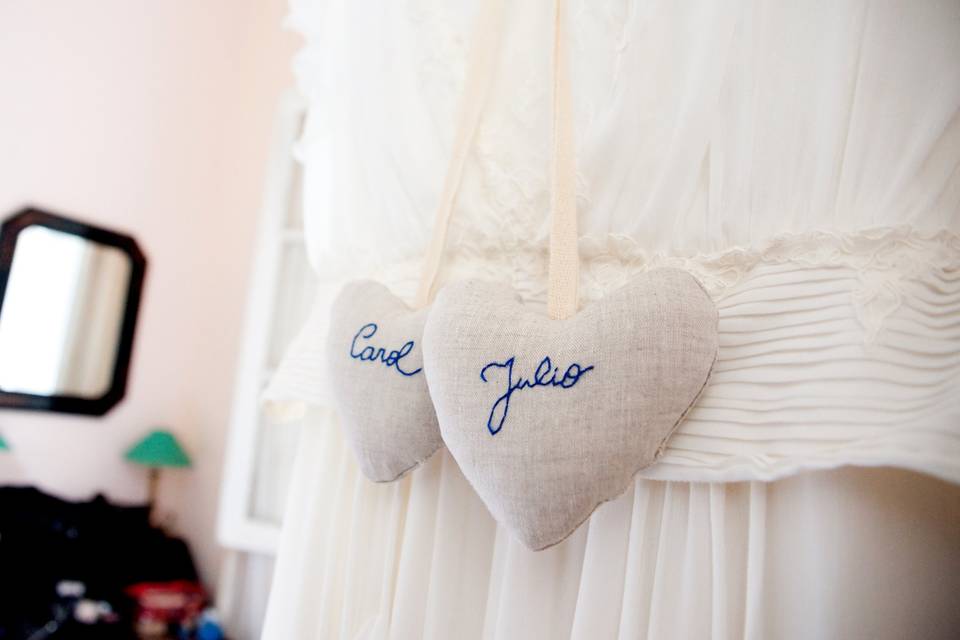 Detalhes do vestido