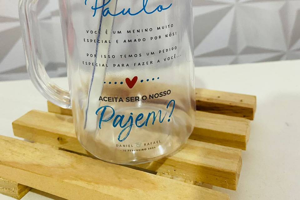 Caneca convite pajem