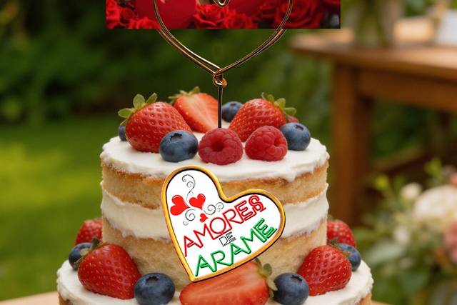 TOPO DE BOLO CORAÇÃO