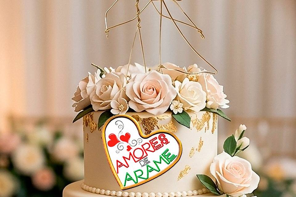TOPO DE BOLO CASAMENTO AFRO