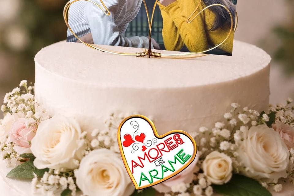TOPO DE BOLO PORTA FOTO