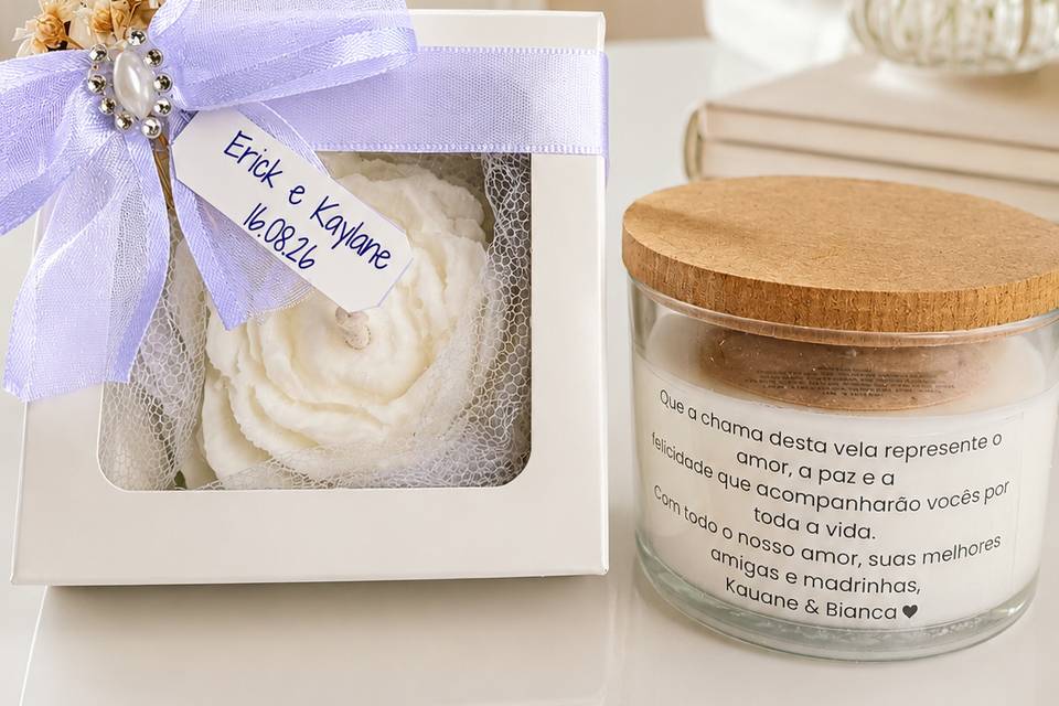 Kit Velas Peônia e Vela Pote