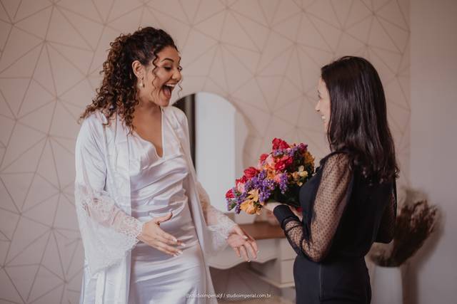 Entrega do Buque para noiva