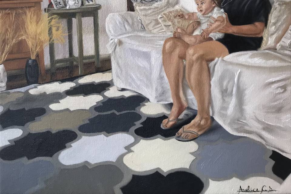 Pintura a óleo sobre tela