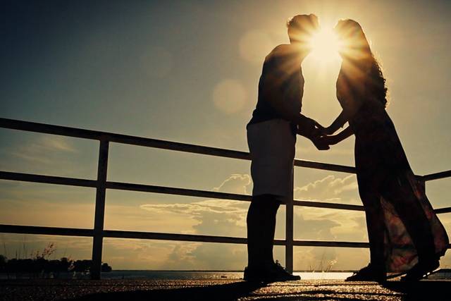 Beijo no por do sol