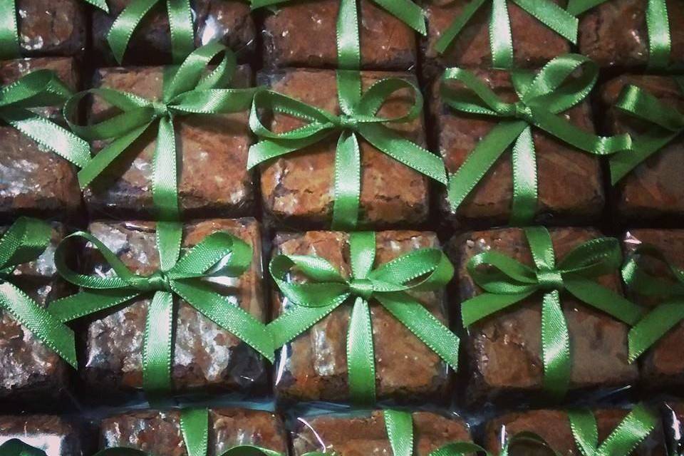 Brownie com laço verde