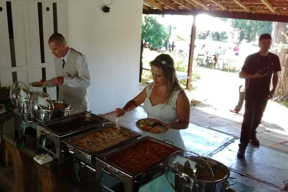Casamento coquetel e almoço