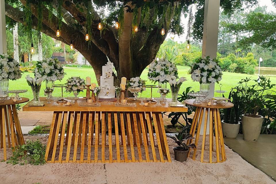 Casamento branco e verde