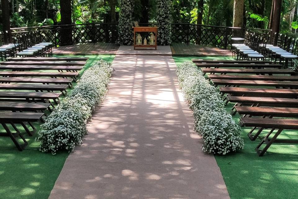 Cerimônia jardineiras de áster