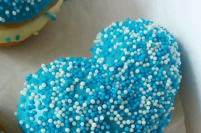 Mini donut de coração