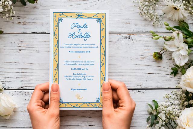 Convite casamento civil